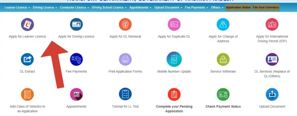 Driving License Apply online process